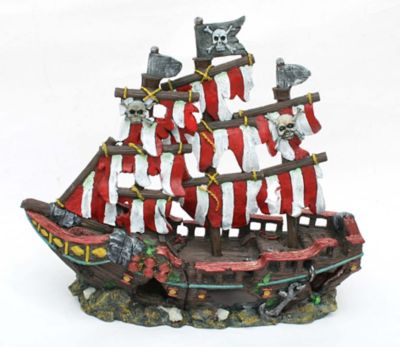 Penn Plax Striped Pirate Ship Bow And Stern Medium Rr960 At Tractor Supply Co