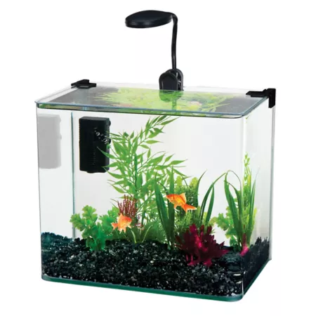 Penn-Plax Radius Glass Aquarium Kit with LED Light 3.4 gal. Aquariums