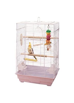 Penn-Plax Square Bird Cage Starter Kit, Medium