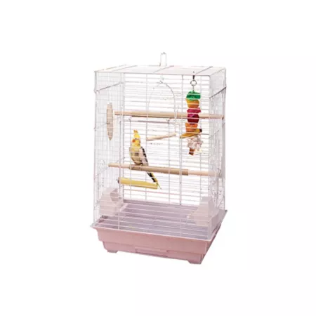 Penn-Plax Square Bird Cage Starter Kit Medium Pet Bird Cages