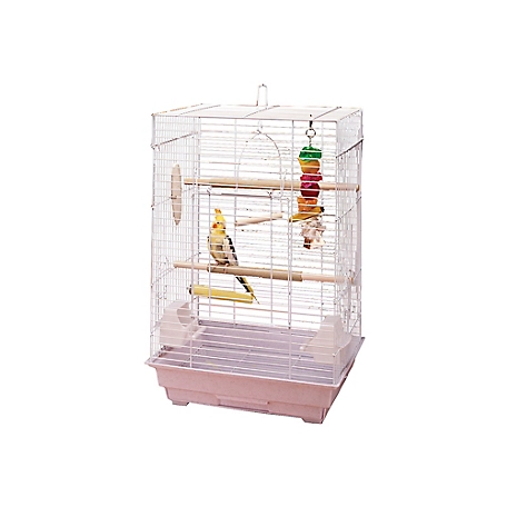 Penn-Plax Square Bird Cage Starter Kit, Medium