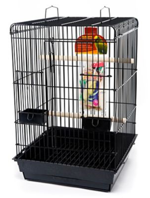 Image showing  Square Top Bird Cage Starter Kit, Large