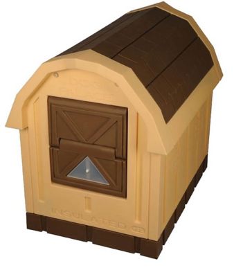 Dog Palace Premium Insulated Dog House, Tan Brown