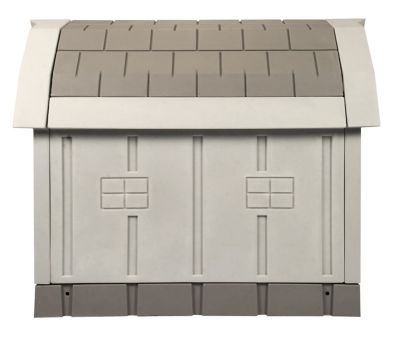 Image showing  Premium Insulated Outdoor Plastic Dog House, Taupe Gray