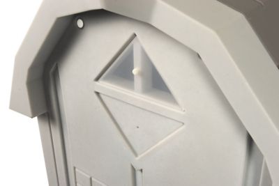 Image showing  Premium Insulated Outdoor Plastic Dog House, Taupe Gray