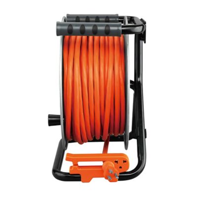 Image showing  75 ft. Indoor/Outdoor Contractor-Grade Heavy-Duty High-Visibility Power Reel Extension Cord, 4 Outlets