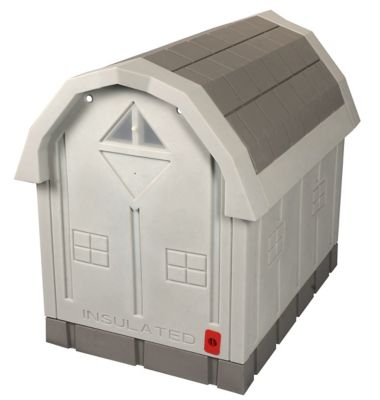 Image showing  Premium Insulated Outdoor Plastic Dog House with Fleece Bed