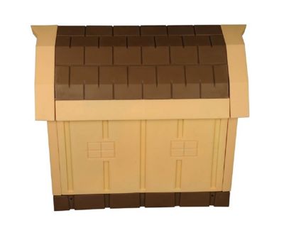 Image showing  Premium Insulated Outdoor Plastic Dog House with Fleece Bed