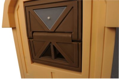 Image showing 6 th Dog Palace Premium Insulated Outdoor Plastic Dog House with Fleece Bed