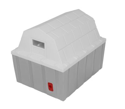 Image showing  DP Hunter Premium Insulated Outdoor Plastic Dog House with Heating Pad