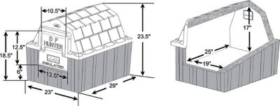 Image showing 5 th Dog Palace DP Hunter Premium Insulated Outdoor Plastic Dog House with Heating Pad