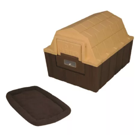 Dog Palace DP Hunter Premium Plastic Insulated Outdoor Kennel with Fleece Bed Dog Houses