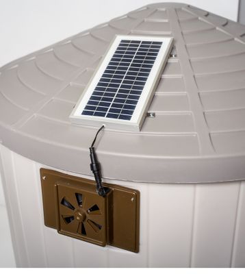 Image showing 6 th Dog Palace Dog House Solar Exhaust Fan