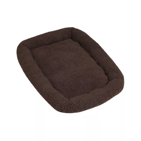 Dog Palace Bagel Fleece Rectangular Pet Bed Brown Bolster Dog Beds