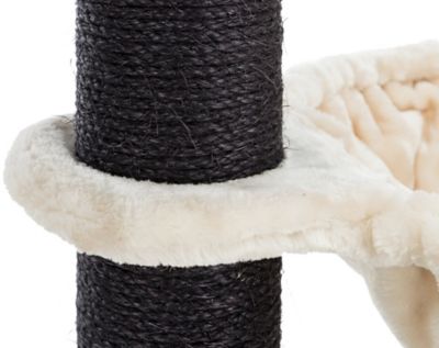 Image showing  55.5 in XXL Bovina Designer Cat Tree, Cream/Black