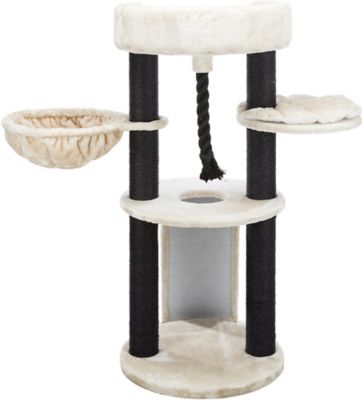 Image showing  55.5 in XXL Bovina Designer Cat Tree, Cream/Black