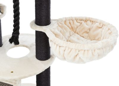 Image showing  55.5 in XXL Bovina Designer Cat Tree, Cream/Black