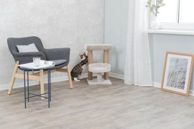 Image showing  25 in. Isaba Scratching Post Cat Tree with 2 Platforms, Light Gray