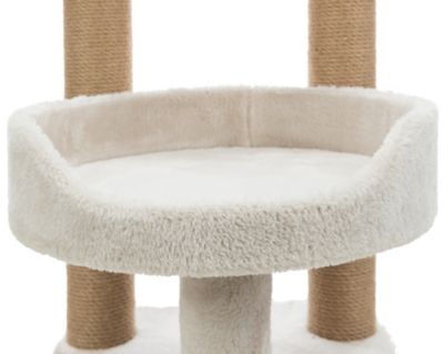 Image showing 5 th TRIXIE 25 in. Isaba Scratching Post Cat Tree with 2 Platforms, Light Gray