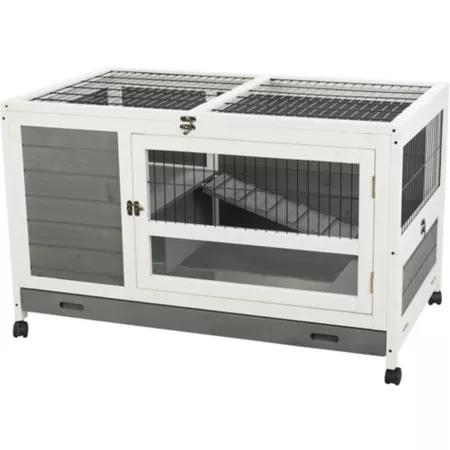 TRIXIE Small Natura Indoor Hutch on Wheels with Sliding Tray 40" x 23.6" Small Pet Habitats