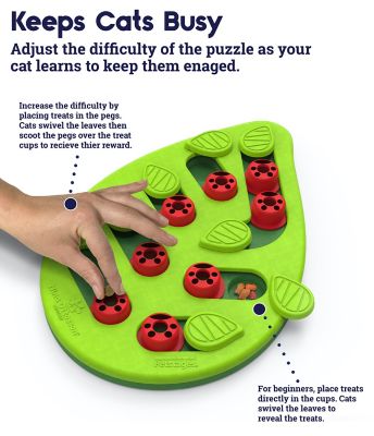Image showing  Buggin Out Puzzle and Play 14 Treat Compartment Interactive Cat Toy