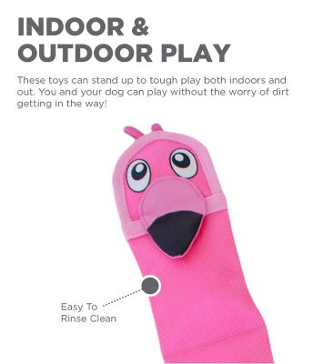 Image showing  Fire Biterz Pink Flamingo Dog Toy