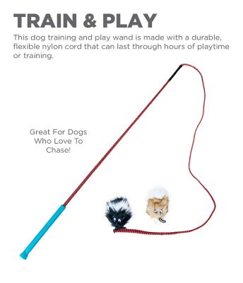 Image showing  Tail Teaser Wand Interactive Dog Toy