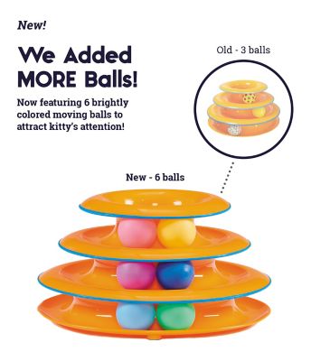 Image showing  3-Level Tower of Tracks Interactive Cat Toy
