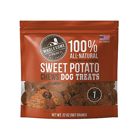 Wholesome Pride Sweet Potato Dog Chew Treats, 32 oz.