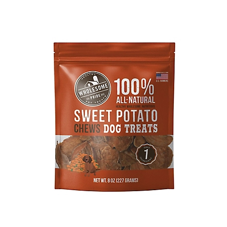 Wholesome Pride Sweet Potato Dog Chew Treats, 8 oz.