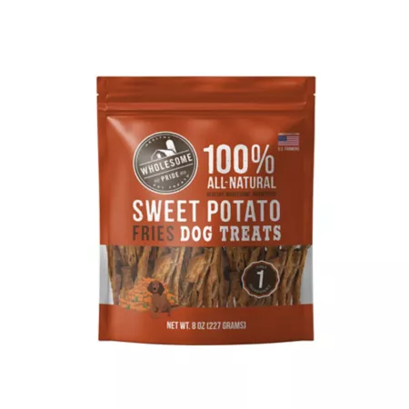 Wholesome Pride Sweet Potato Fried Dog Treats 8 oz. Dog Soft & Chewy Treats