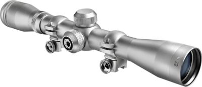 Image showing  4x32mm Plinker-22 Silver Finish Rifle Scope with Rings