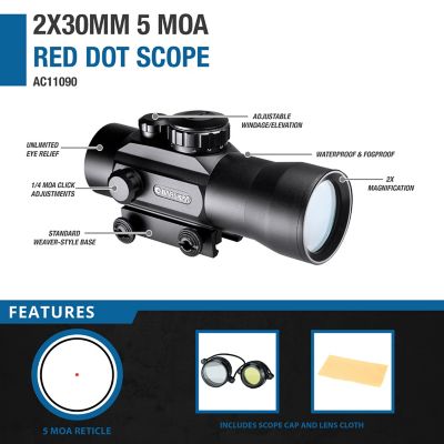 Image showing  2x 30mm Red Dot Rifle Scope