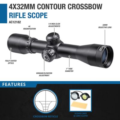 Image showing  4x 32mm Compact Contour Rifle Scope, Black