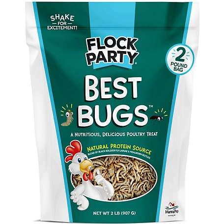 Flock Party Best Bugs Mix Chicken Treats, 2 lb.