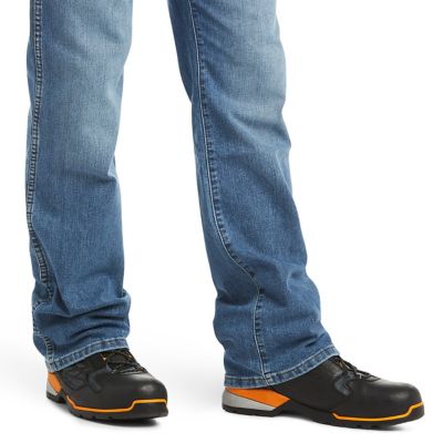 Image showing 5 th Ariat Men's Stretch Fit Low-Rise Rebar M4 Relaxed DuraStretch Basic Bootcut Work Jeans