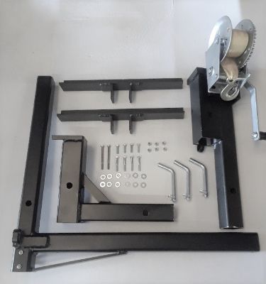 Image showing  350 lb. Hitch-N-Go Vehicle Hitch-Mounted Powder-Coat Welded Aluminum Cargo Carrier Cart