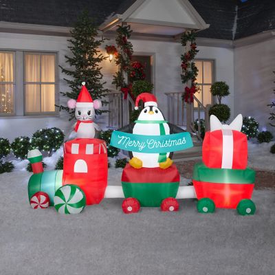 Image showing  Airblown Inflatable Christmas Train Scene