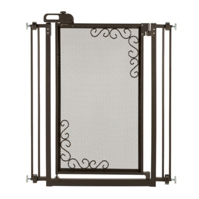 Image showing  Tall One-Touch Metal Mesh Pet Gate
