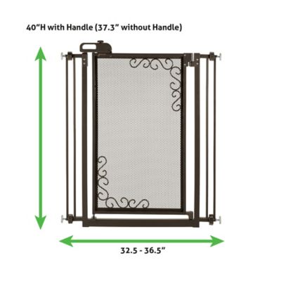 Image showing  Tall One-Touch Metal Mesh Pet Gate
