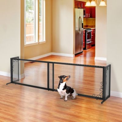 Richell Low Freestanding Metal Mesh Pet Gate