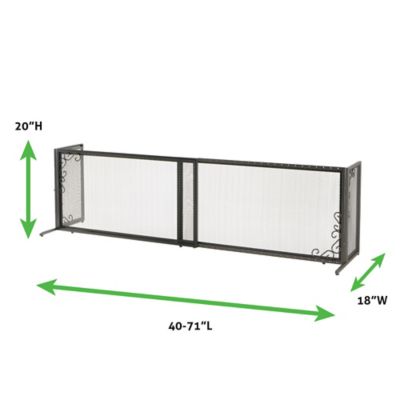 Image showing  Low Freestanding Metal Mesh Pet Gate