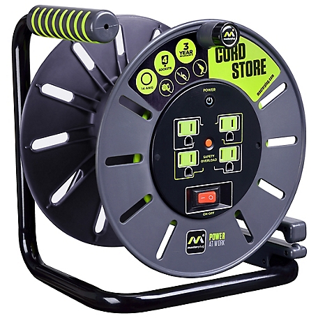 Masterplug 3 ft. Indoor/Outdoor 4 Socket 13A 14 AWG Medium Extension Cord  Reel at Tractor Supply Co.