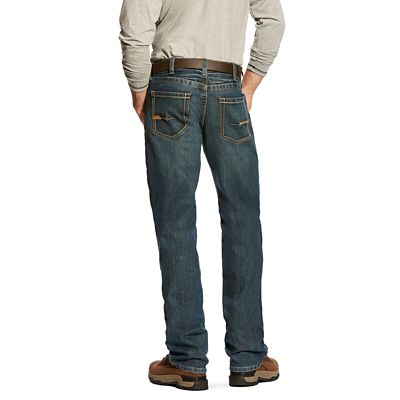 Image showing 1 th Ariat Men's Stretch Fit Natural-Rise Rebar M5 DuraStretch Edge Straight Leg Work Jeans
