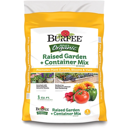 Burpee 1 cu. ft. Natural & Organic Raised Garden + Container Mix