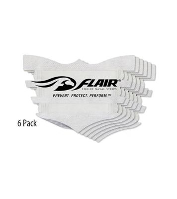 Flair Equine Nasal Strips, White, 6-Pack