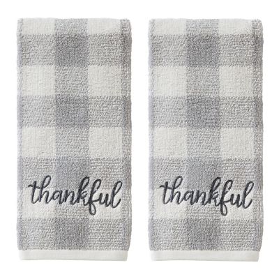 SKL Home Thankful Plaid Hand Towel Set, 2 pc.