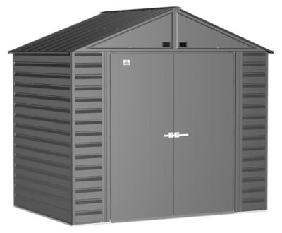 Arrow 10 ft. x 8 ft. Elite Steel Storage Shed, Anthracite