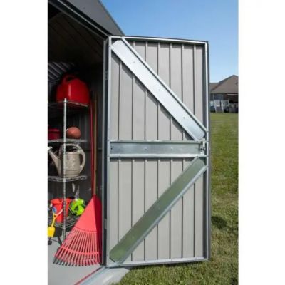 Image showing  10 ft. x 8 ft. Elite Steel Storage Shed, Anthracite