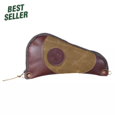 Duluth Pack Medium Pistol Holster Waxed Khaki Micro-Suede Lining Gun Cases